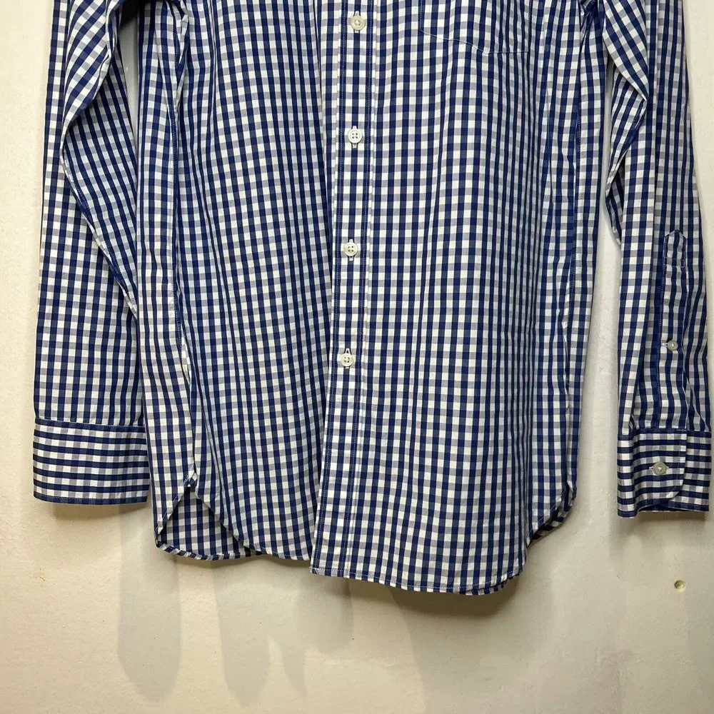 Men's J.Crew Performance Shirt Blue White‎ Sz M
